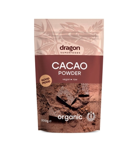 Био Какао на прах, сурово, 200g/Dragon Superfoods
