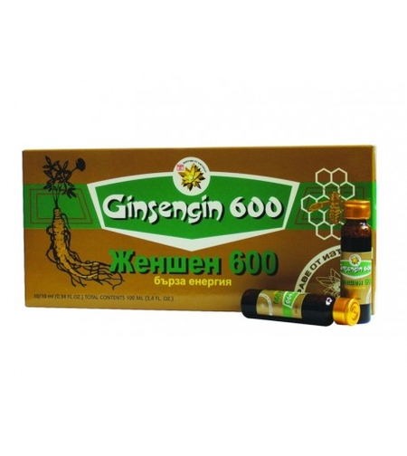 Женшен 600 - бърза енергия, ТНТ21, 10 флакона