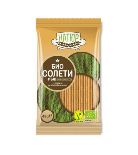 БИО пълнозърнести солети от ръж 45ГР.