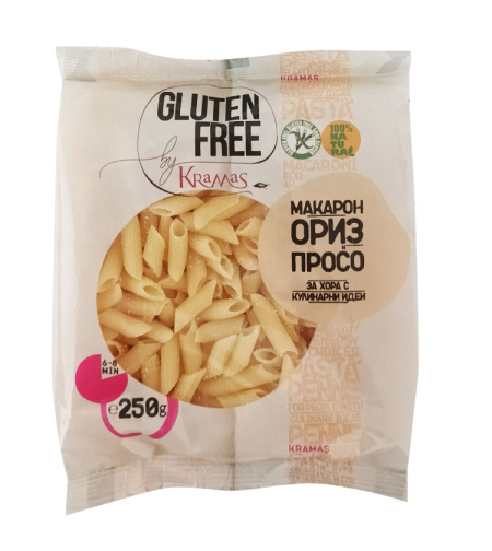 Макарони ориз и просо, без глутен-250ГР.