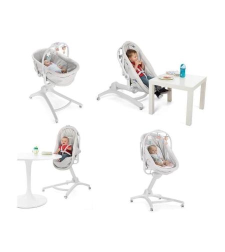 Chicco Baby Hug Air 4 in 1 - кошара, шезлонг, стол за хранене, първият стол Stone