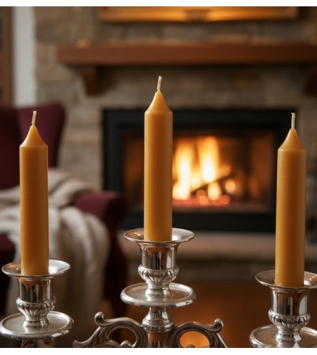 Комплект 3 класически свещи от чист пчелен восък Florimed – Елегантност и Уют