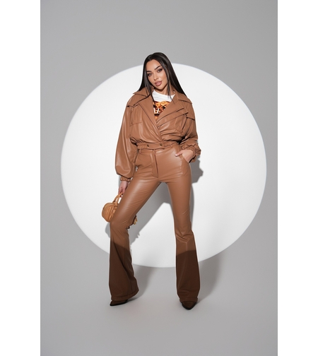 Кафяв сет Leather Duo