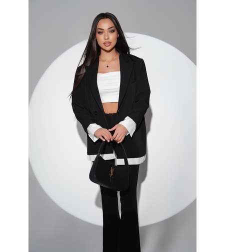 Черен костюм Asymmetry Duo