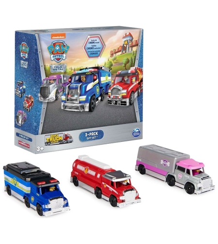 Детски камиони Spin Master Paw Patrol Big Truck Pups True Metal, Skye, Chase, Marshall, 3 броя