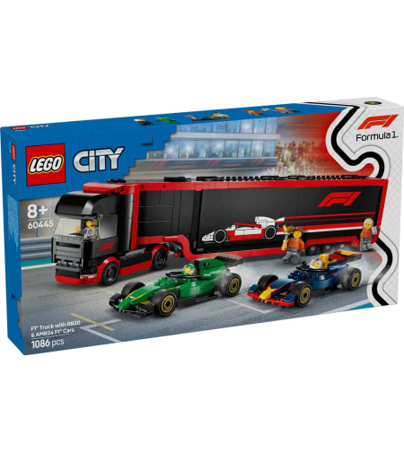 LEGO® City F1® Камион с коли RB20 и AMR24 от F1® 60445