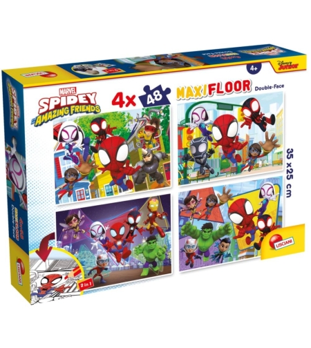 Детски пъзел Lisciani MAXI FLOOR Marvel Spidey 4x48ч.