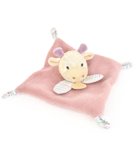 Плюшена играчка за гушкане Doudou Les Rikikis крава 19 см, DC4156