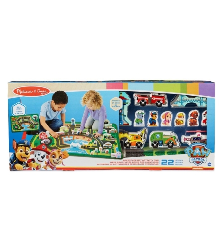 Килимче за игра с дървени превозни средства Melissa and Doug Paw Patrol 33273