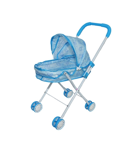 Синя метална количка за кукли Raya Toys