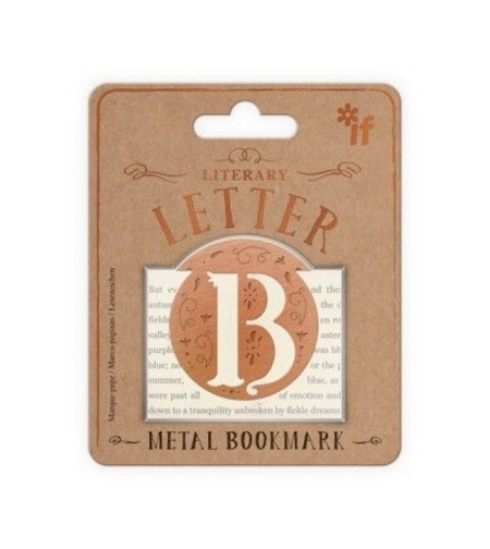 Метален книгоразделител Vintage буква B