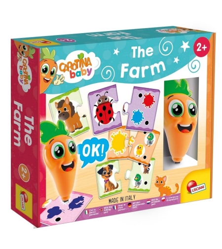 Образователна игра Lisciani Carotina Baby Ферма, с магическа писалка