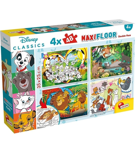Пъзел Lisciani MAXI FLOOR Disney Класик 4x48 ч.