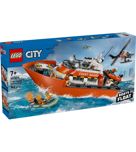 LEGO® City Спасителен катер и хеликоптер на бреговата охрана 60504