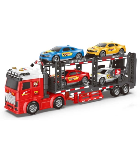 Детски Автовоз Raya Toys, с 4 коли, с музика и светлини