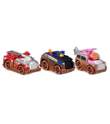 Детски коли за игра Spin Master Paw Patrol True Metal Off road mud, 3 броя, 1:55
