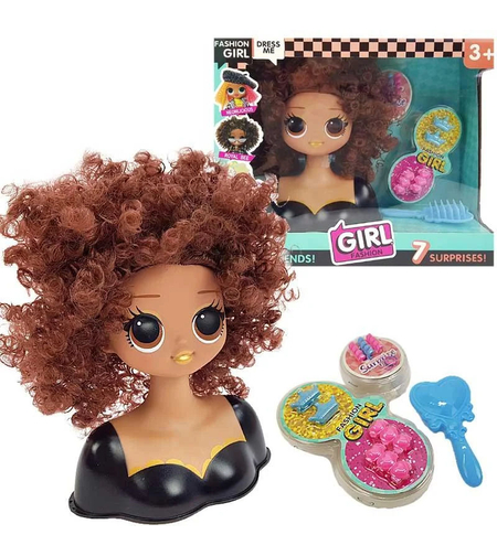 Модел за прически Raya Toys LK1016, Кестенява коса