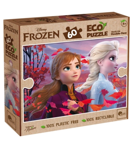 Двустранен пъзел Lisciani Disney Eco Puzzle Замръзналото Кралство, 60ч.