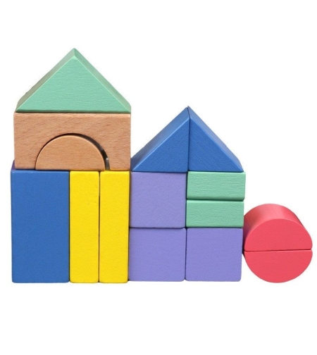 Raya Toys Дървени блокчета 15 части