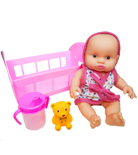 Кукла бебе Raya Toys с халат и кошара LB8811G