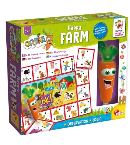 Образователна игра Lisciani CAROTINA Веселата ферма с магическа писалка