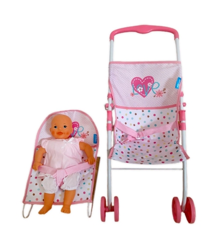 Игрален комплект Hauck Love количка, шезлонг и кукла