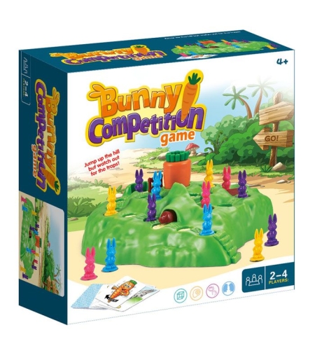 Детска настолна игра Raya Toys Състезание със зайчета