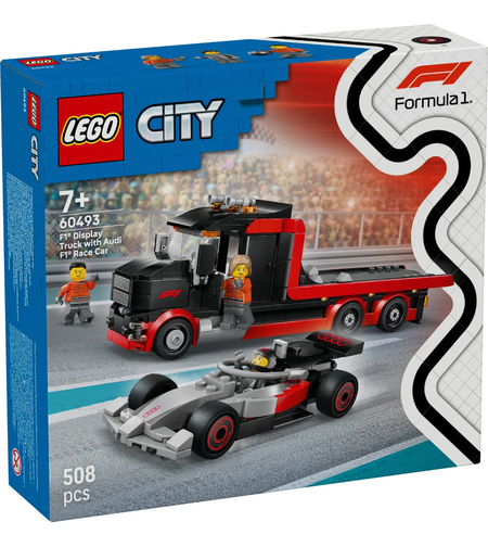 LEGO® City Камион F1 за показване със състезателна кола Audi F1 60493