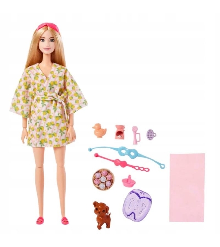 Кукла Mattel Barbie Wellness Self-Care Spa Day, с аксесоари
