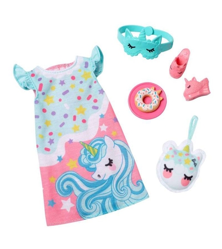 Дрехи за кукла Mattel Barbie My First Barbie Пижама Еднорог