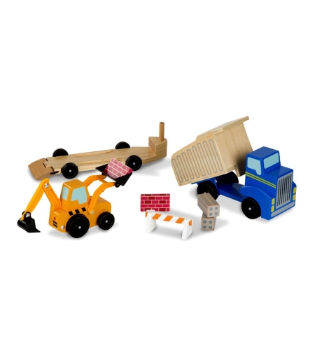Самосвал с платформа, багер и аксесоари Melissa and Doug 12757