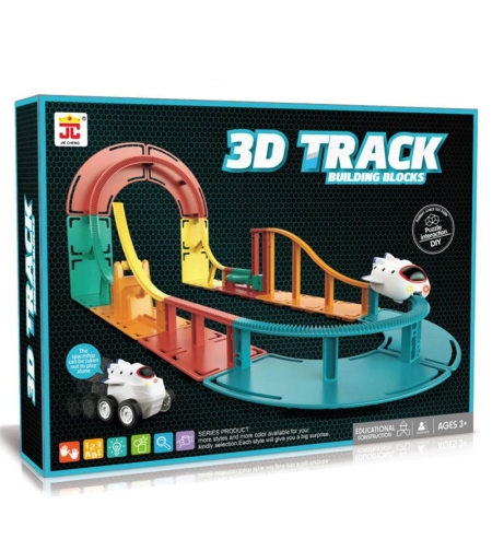 Детска писта 2 в 1 Raya Toys 3D Track Совалка със светлини