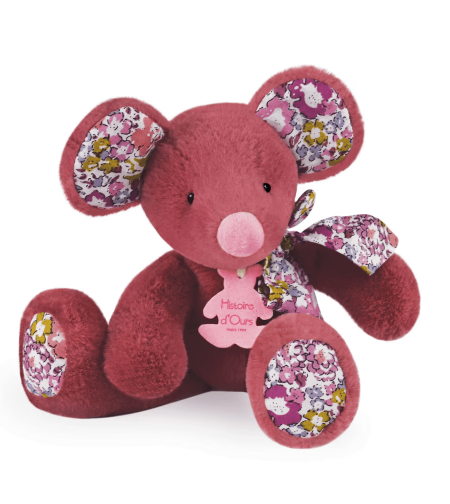 Плюшена играчка Doudou Copains Calins мишка теракотен цвят 20 см, HO3193