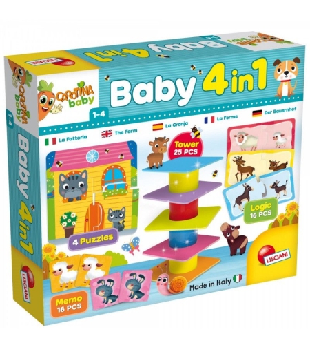 Комплект игри Lisciani CAROTINA BABY 4в1, 79872