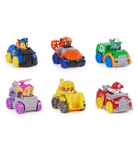 Комплект колички Spin Master Paw Patrol Pup Squad Racers, 6 бр.