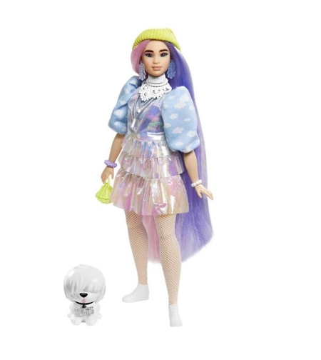 Кукла Mattel Barbie Extra с двуцветна коса и домашен любимец