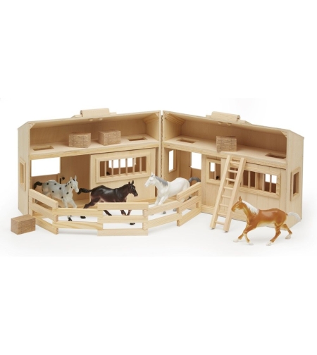 Дървена конеферма с 4 коня Melissa and Doug 13704