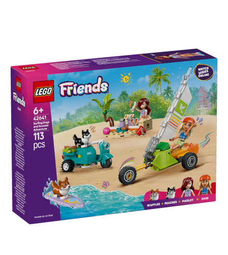 LEGO® Friends Сърфиращи кучета и приключение със скутери 42641