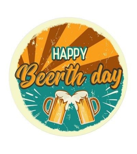 Табелка - картичка - Happy Beerth day