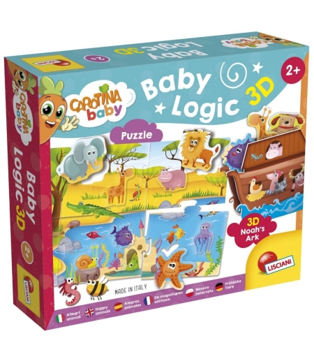 Детски 3D Пъзел Lisciani Carotina Baby Logic 3D Животни
