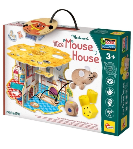 Настолна игра Lisciani Montessori Baby Wood The house of the mouse 107315