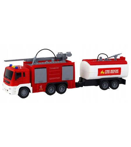Пожарна кола с цистерна Raya Toys Truck Car, с музика и светлини, 1:16
