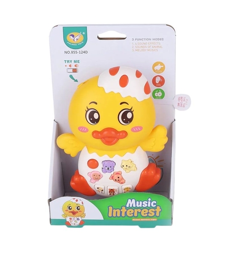 Интерактивна бебешка играчка Raya Toys Пате със звуци и светлини