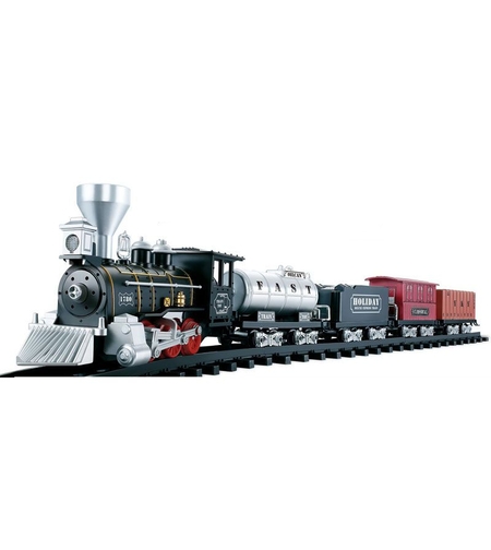 Детско влакче Raya Toys Classic Train с релси, звук и светлини, 21 части