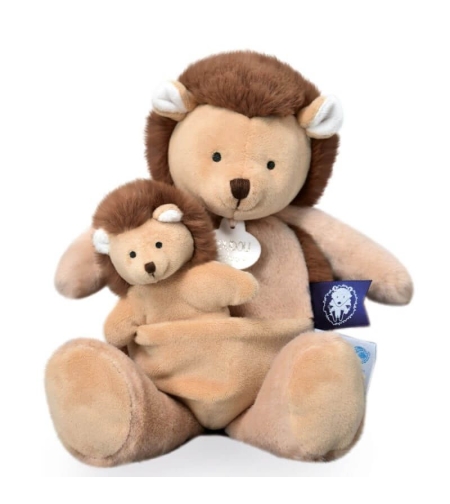 Плюшена играчка Doudou UNICEF Таралеж с бебе 25 см, DC3986