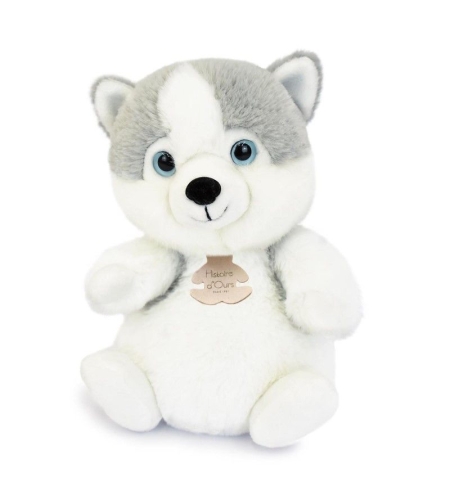 Плюшена играчка Doudou Histoire d'Ours куче хъски 20 см, HO3279