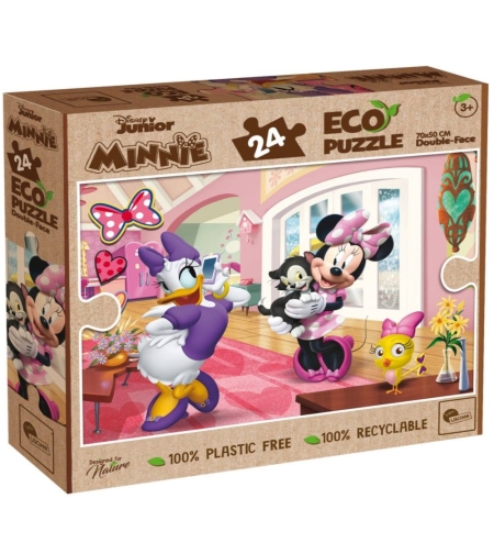 Двустранен пъзел Lisciani Disney Eco Puzzle Мини Маус, 24 ч.