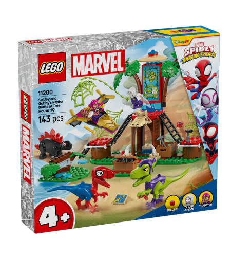 LEGO® Marvel Spidey Битката с раптори в дървесната къща 11200