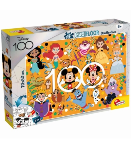 Детски пъзел Lisciani MAXI FLOOR Disney 100, 150 части
