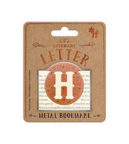 Метален книгоразделител Vintage буква H